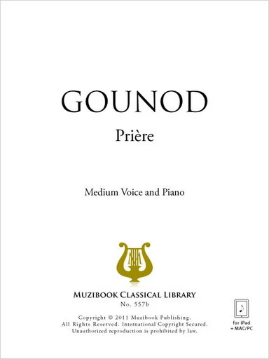 Prière - Charles Gounod - Muzibook Publishing