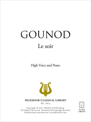 Le soir - Charles Gounod - Muzibook Publishing