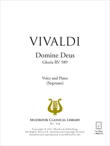 Domine Deus (Gloria RV 589) - Antonio Vivaldi - Muzibook Publishing