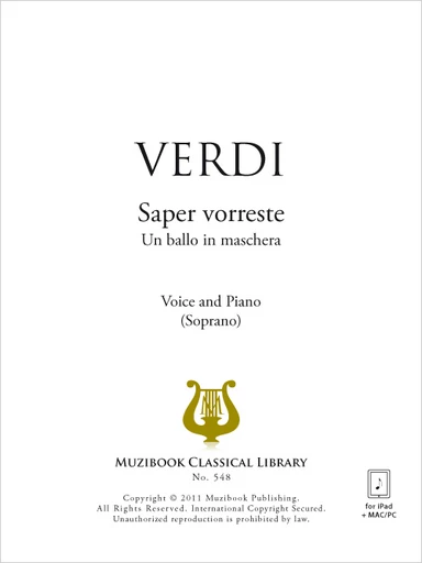 Saper vorreste - Giuseppe Verdi - Muzibook Publishing