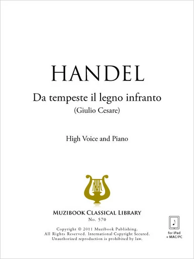 Da tempeste il legno infranto - Georg Friedrich Haendel - Muzibook Publishing