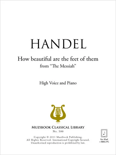 How beautiful are the feet of them - Georg Friedrich Haendel - Muzibook Publishing