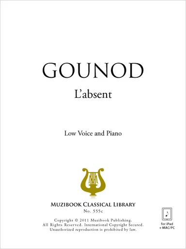 L'absent - Charles Gounod - Muzibook Publishing