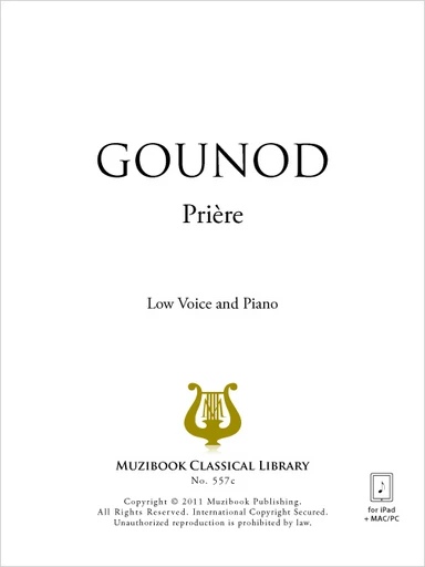 Prière - Charles Gounod - Muzibook Publishing