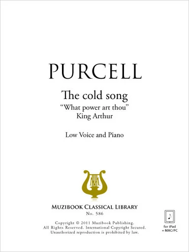 The cold song - Henry Purcell - Muzibook Publishing