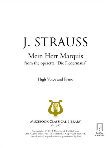 Mein Herr Marquis - Johann Strauss - Muzibook Publishing