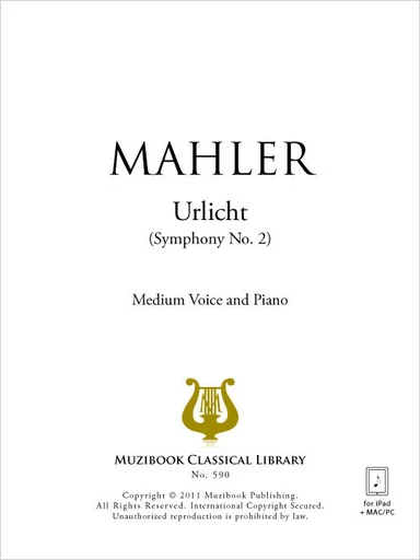 Urlicht - Gustav Mahler - Muzibook Publishing