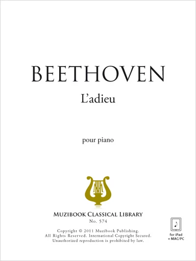 L'adieu - Ludwig van Beethoven - Muzibook Publishing