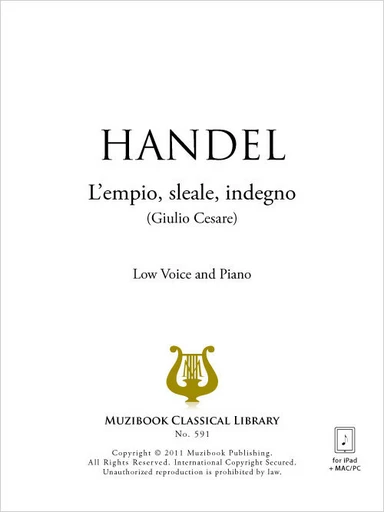 L’empio, sleale, indegno - Georg Friedrich Haendel - Muzibook Publishing