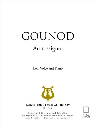 Au rossignol - Charles Gounod - Muzibook Publishing