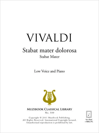 Stabat mater dolorosa - Antonio Vivaldi - Muzibook Publishing