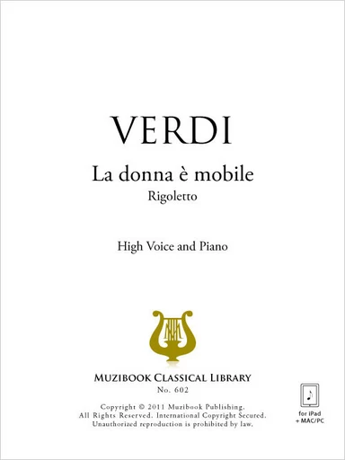 La donna è mobile - Giuseppe Verdi - Muzibook Publishing