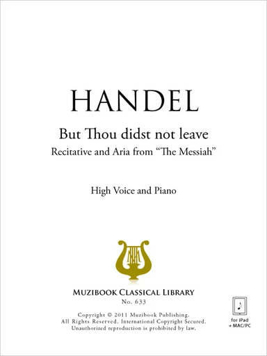 But Thou didst not leave - Georg Friedrich Haendel - Muzibook Publishing