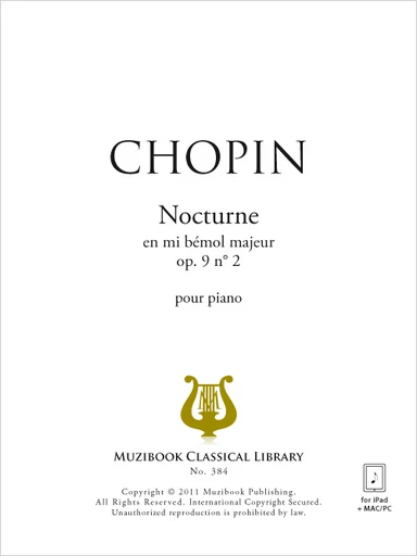 Nocturne en mi bémol majeur op. 9 n° 2 - Frédéric Chopin - Muzibook Publishing