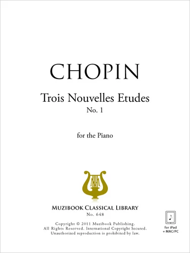 Trois nouvelles études n° 1 - Frédéric Chopin - Muzibook Publishing