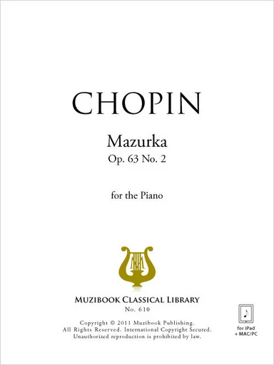 Mazurka en fa mineur op. 63 n° 2 - Frédéric Chopin - Muzibook Publishing