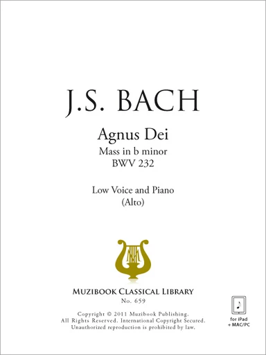 Agnus Dei (Messe en si mineur) - Johann Sebastian Bach - Muzibook Publishing