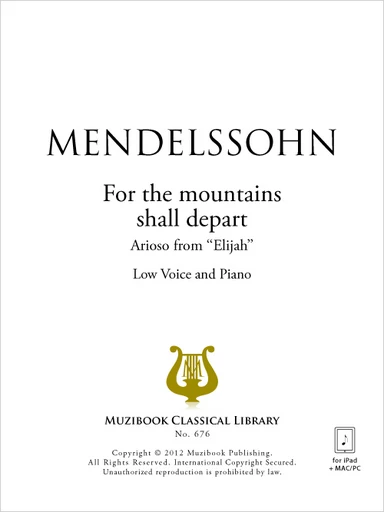 For the mountains shall depart - Felix Mendelssohn - Muzibook Publishing