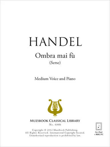 Ombra mai fù - Georg Friedrich Haendel - Muzibook Publishing