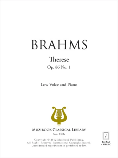 Therese - Johannes Brahms - Muzibook Publishing