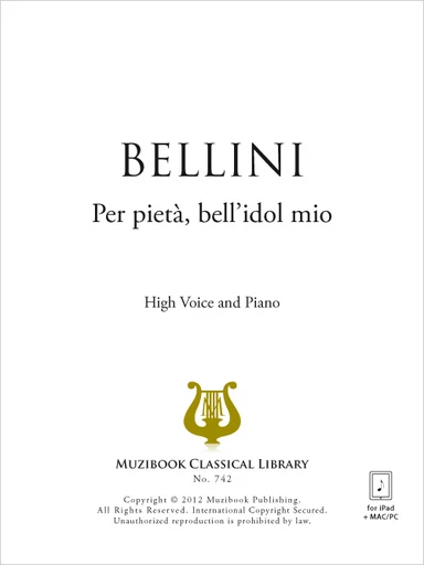 Per pietà - Vincenzo Bellini - Muzibook Publishing