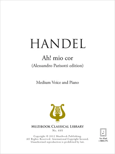 Ah! mio cor (Parisotti) - Georg Friedrich Haendel - Muzibook Publishing