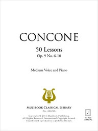 50 Leçons de chant op. 9 n° 6-10