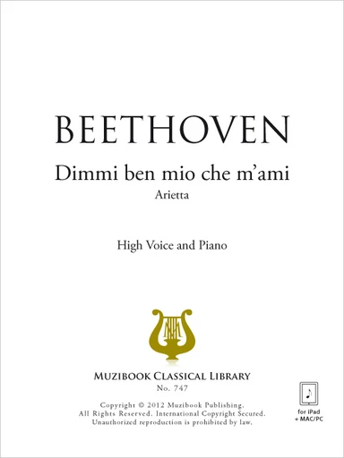 Dimmi ben mio che m'ami - Ludwig van Beethoven - Muzibook Publishing