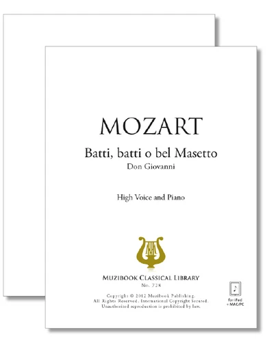 Batti, batti + Vedrai, carino - Wolfgang Amadeus Mozart - Muzibook Publishing