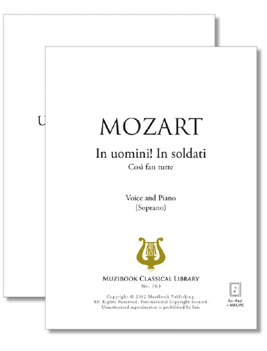 In uomini, in soldati + Una donna a quindici anni - Wolfgang Amadeus Mozart - Muzibook Publishing