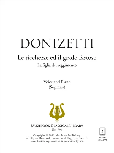 Le ricchezze ed il grado fastoso - Gaetano Donizetti - Muzibook Publishing