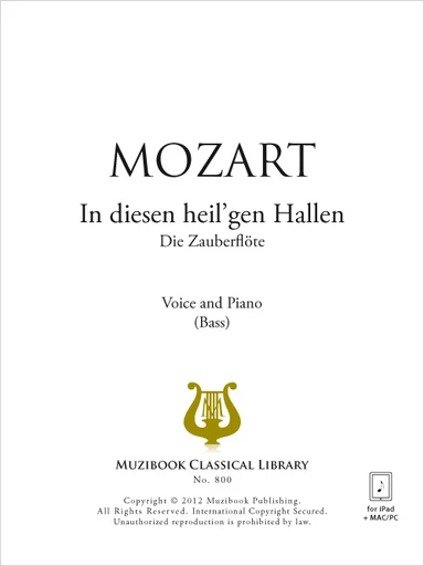 In diesen heil'gen Hallen - Wolfgang Amadeus Mozart - Muzibook Publishing