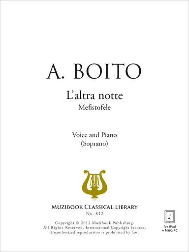 L'altra notte - Arrigo Boito - Muzibook Publishing