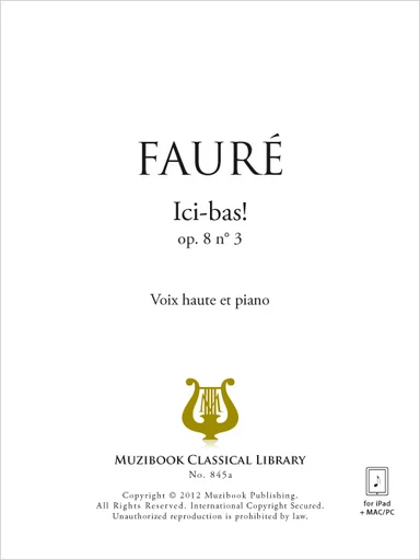 Ici-bas! - Gabriel Fauré - Muzibook Publishing