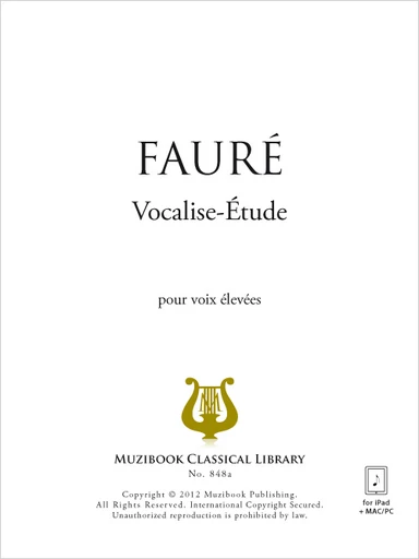 Vocalise-Étude - Gabriel Fauré - Muzibook Publishing