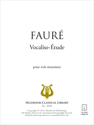 Vocalise-Étude - Gabriel Fauré - Muzibook Publishing