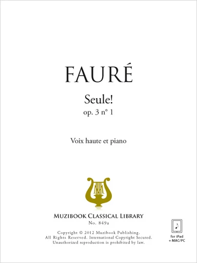 Seule! - Gabriel Fauré - Muzibook Publishing