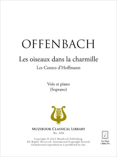 Les oiseaux dans la charmille - Jacques Offenbach - Muzibook Publishing