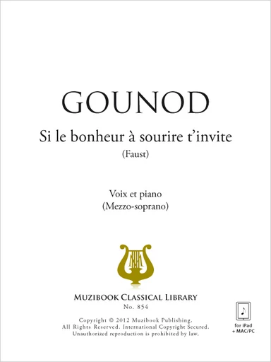 Si le bonheur à sourire t'invite - Charles Gounod - Muzibook Publishing