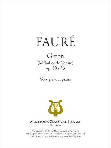 Green - Gabriel Fauré - Muzibook Publishing