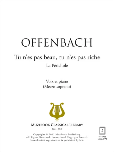 Tu n'es pas beau, tu n'es pas riche - Jacques Offenbach - Muzibook Publishing