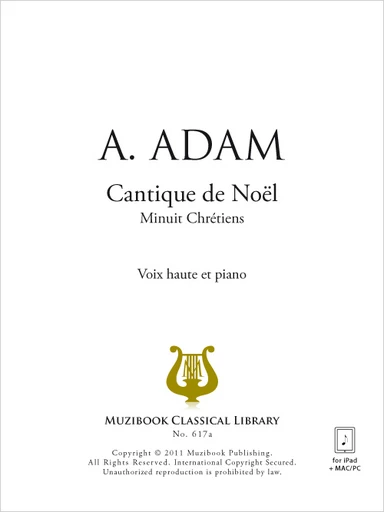 Cantique de Noël - Adolphe Adam - Muzibook Publishing