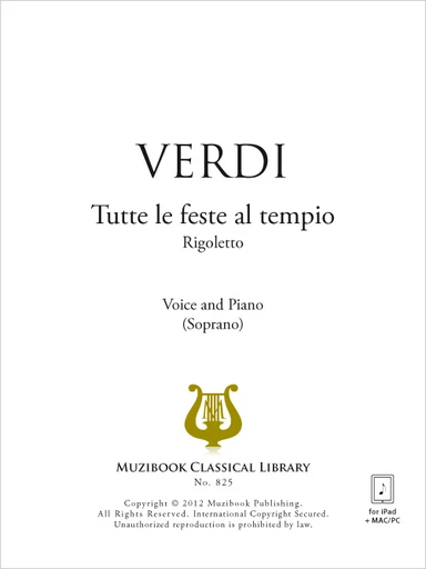 Tutte le feste al tempio - Giuseppe Verdi - Muzibook Publishing