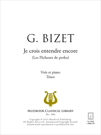 Je crois entendre encore - Georges Bizet - Muzibook Publishing