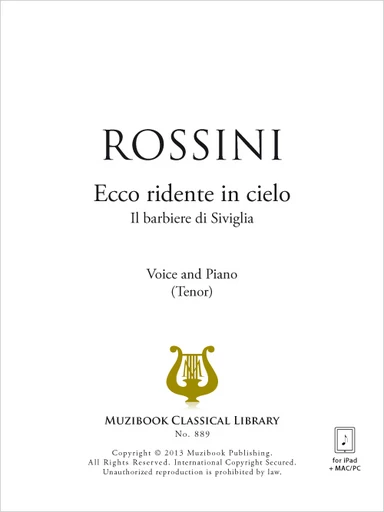 Ecco ridente in cielo - Gioachino Rossini - Muzibook Publishing