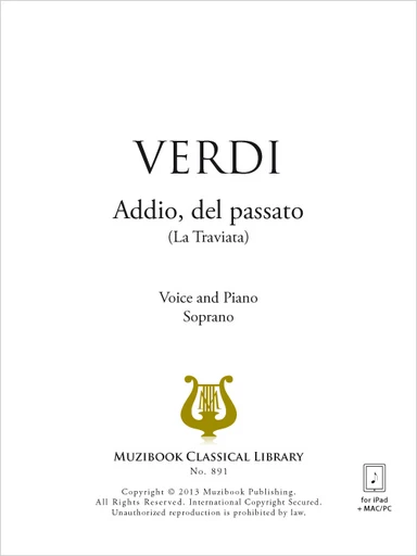 Addio, del passato - Giuseppe Verdi - Muzibook Publishing