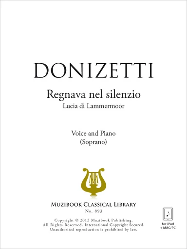 Regnava nel silenzio... Quando rapito in estasi - Gaetano Donizetti - Muzibook Publishing