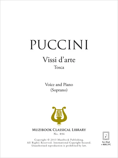 Vissi d'arte - Giacomo Puccini - Muzibook Publishing