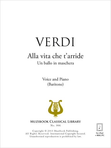 Alla vita che t'arride - Giuseppe Verdi - Muzibook Publishing