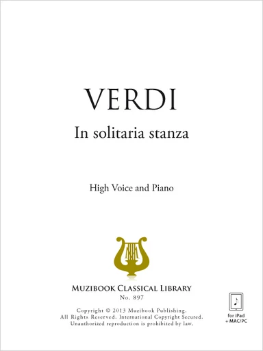 In solitaria stanza - Giuseppe Verdi - Muzibook Publishing